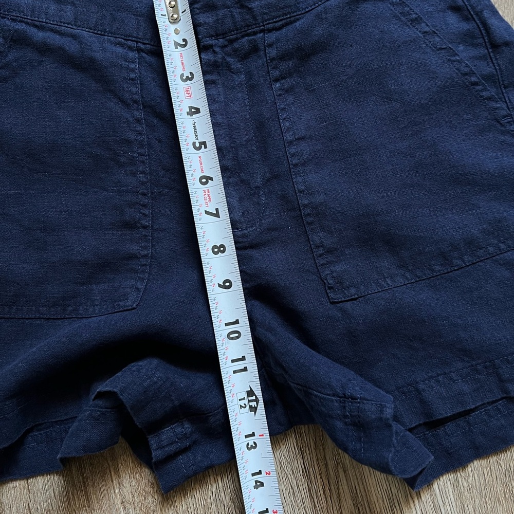 Rachel Zoe High Waist Blue linen Shorts Size Small. - Picture 6 of 7